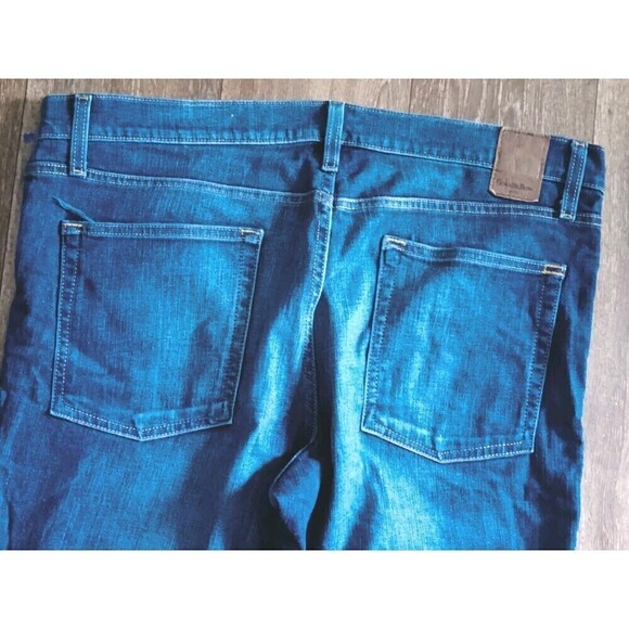 Goodfellow & Co Mens Size 38x36 Slim Total Flex Distressed Patchwork Blue Jeans - Picture 11 of 11